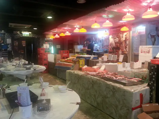 The wet market is just in front of the tables