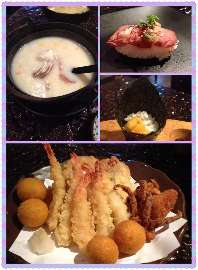 蟹粥、天婦羅、小食