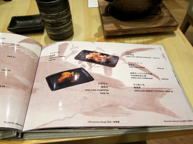 餐牌的其中一頁