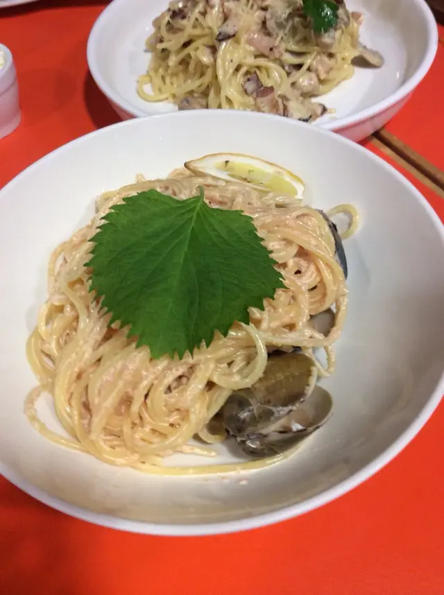 明太子海蜆意粉