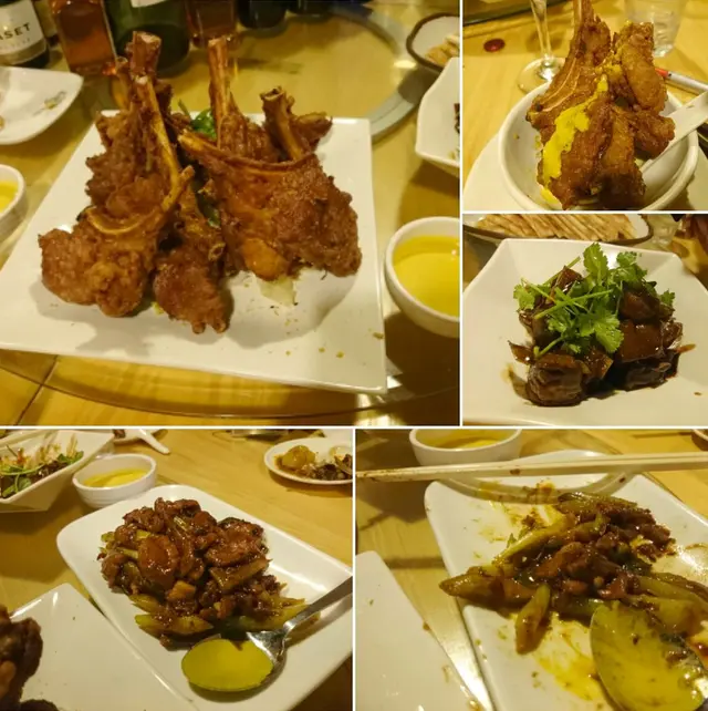 酥炸的大漠羊架,卻是當中水準好不穩定,有些人吃到皮脆肉嫩,有些倒吃著韌身的肉質,後兩者俱屬濕炒方式,勝在來得夠鑊氣,整體味道還是不過不失。