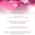 2015 Valentine's Day Menu