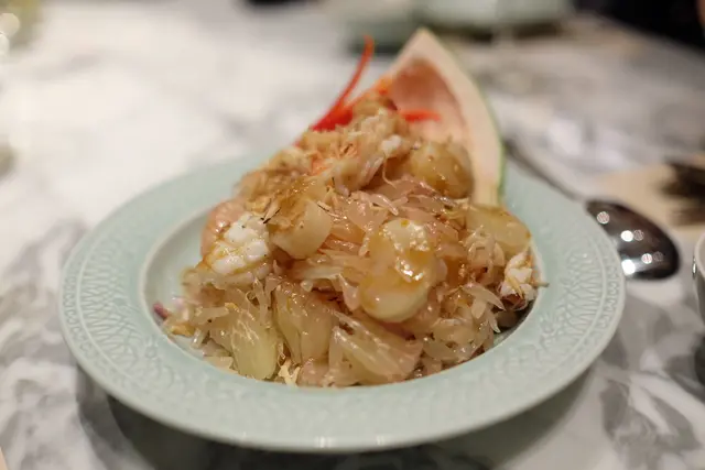 冰梅汁特級柚子海鮮沙律