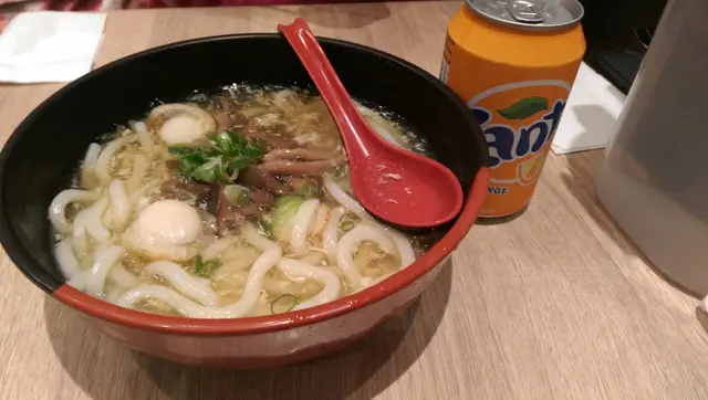 滑蛋野菌帶子湯烏冬