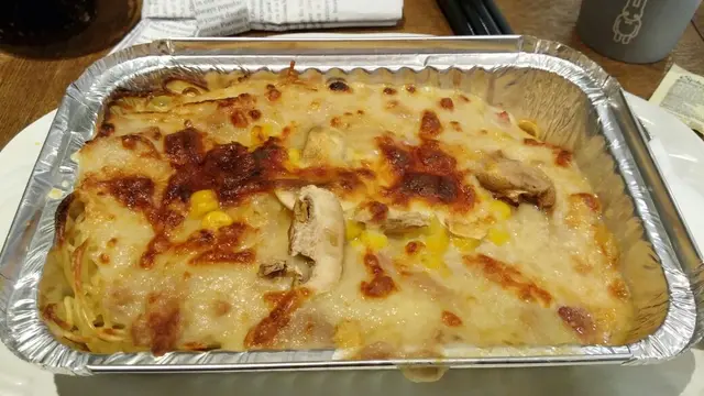 芝士野菌焗卡邦尼長通粉