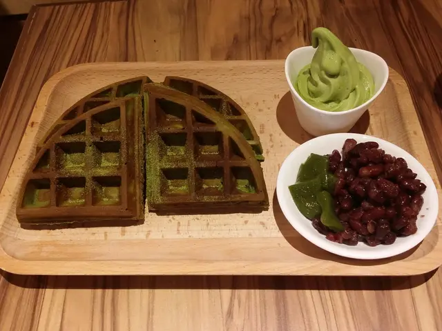 抺茶鬆餅配抺茶霜淇淋