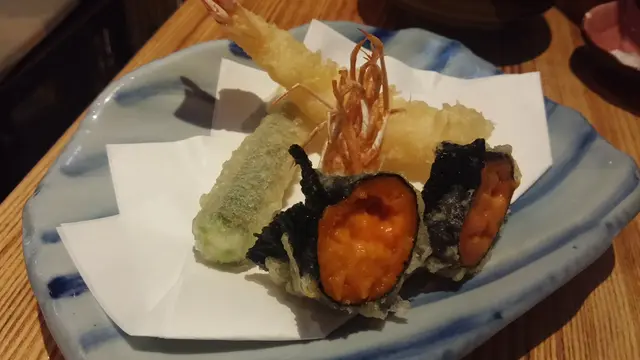 秋葵，蝦，海膽