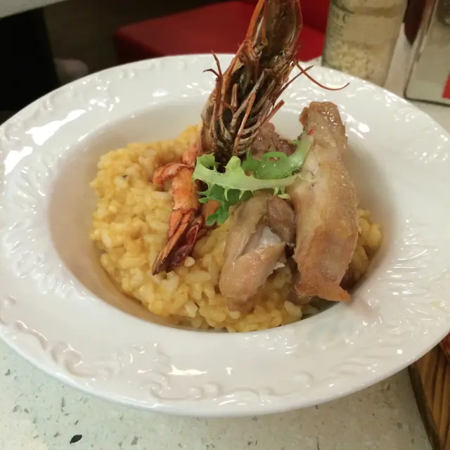 燒雞柳大蝦南瓜意大利飯