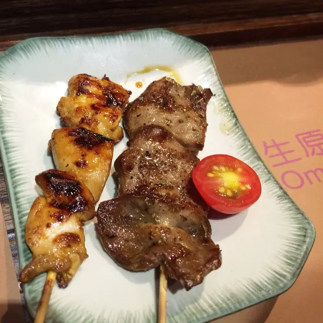 燒雞柳串 & 燒牛舌串