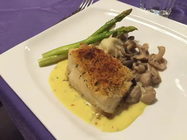 French confit of duckbaked seabass