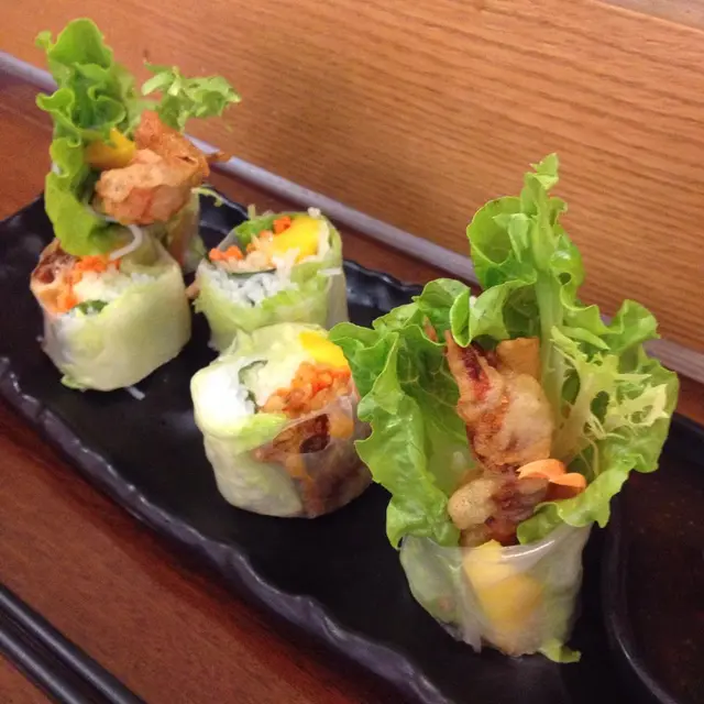 香芒軟殼蟹米紙卷