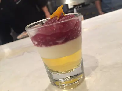 Jelly & Cream Licor 43 with Sangria Snow