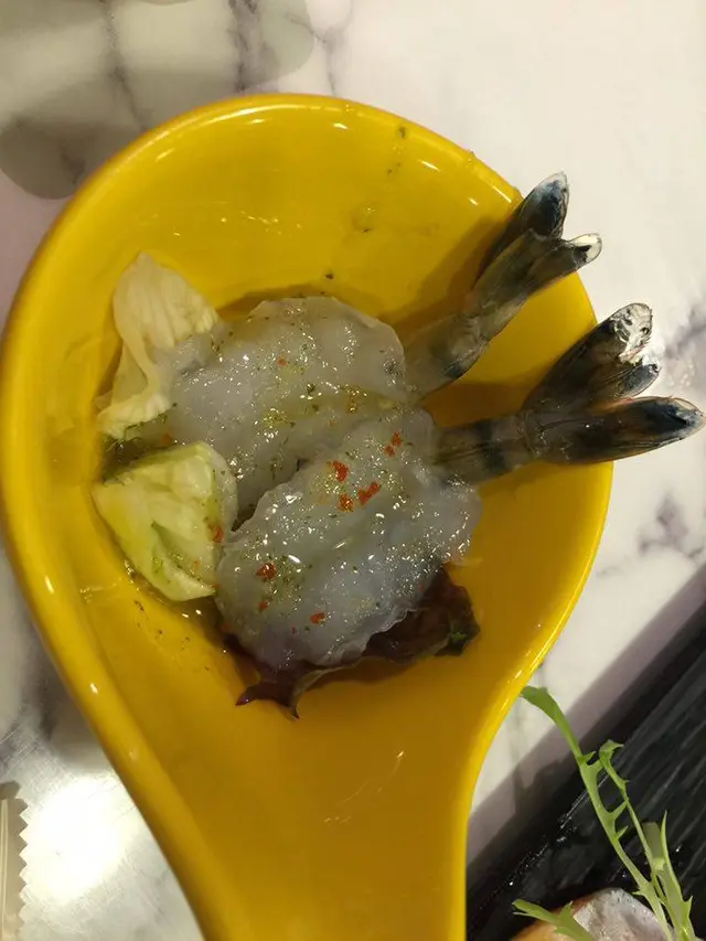 蝦甜, 配上青檸辣汁....清新好味