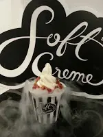 Cereal Milk Soft Serve with Flamed Bacon