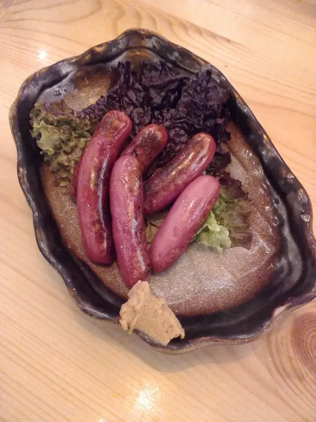 grilled juicy sausage