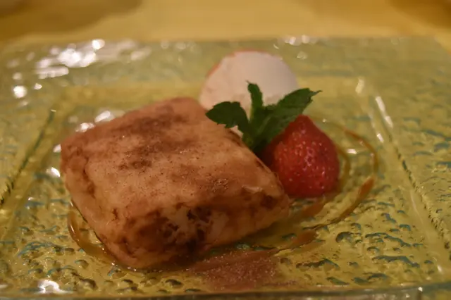 House Fried milk with toffee reduction