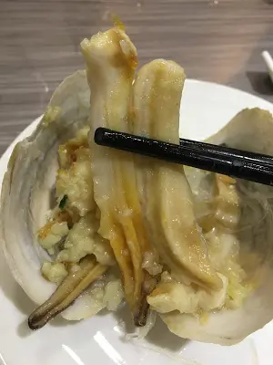 象拔蚌仔切成一條條, 既方便進食, 容易控制熟度, 亦無損口感, 新鮮, 彈牙, 爽口, 讚!!