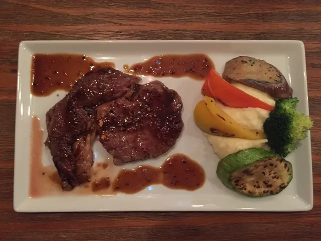 Angus Steak with Potato Puree & Grilled Vegetables