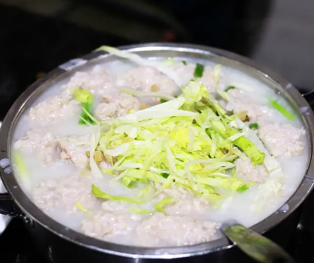 肉丸帶子粥
