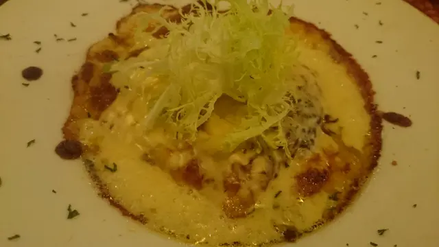 焗芝士菠菜蟹肉千層麵