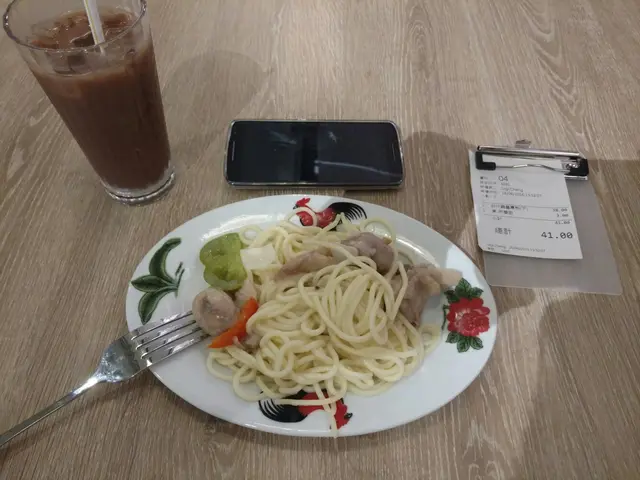 白汁雞皇意粉下午茶餐