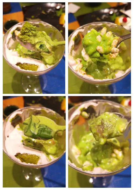 餡料方面除以往的抹茶雪芳蛋糕, 抹茶軟雪糕, 脆脆玄米粒, 抹茶啫喱, 白玉丸子, 栗子和紅豆蓉外