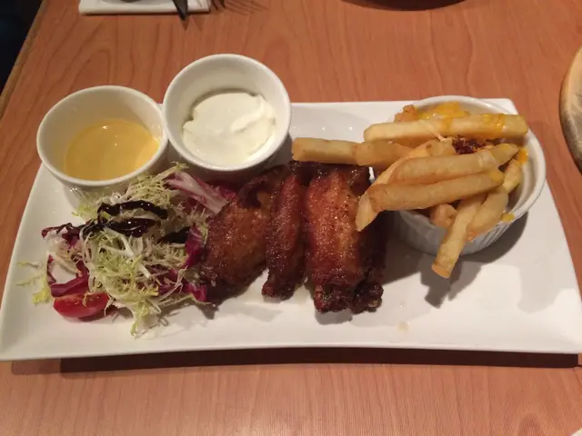 蜜糖雞翼拼芝士薯條