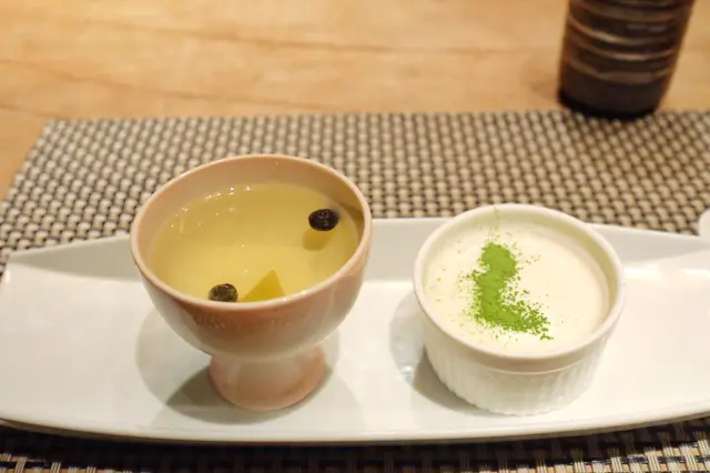 抹茶慕斯蛋糕 & 梅酒啫喱