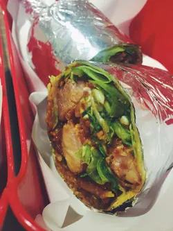 Burrito with chicken