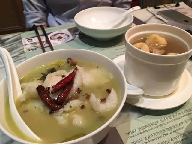 酸菜魚酸辣適中，粉絲湯十分一般