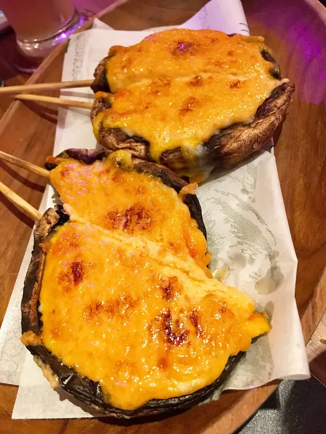 烤波多黎各菇配韓式泡菜芝士