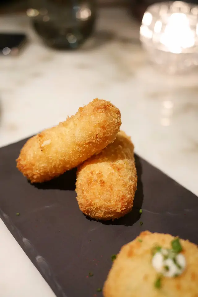 Spicy chorizo & cheese croquette