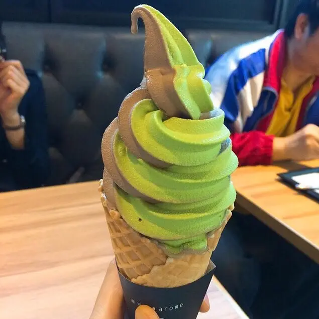 抹茶焙茶扭紋軟雪糕