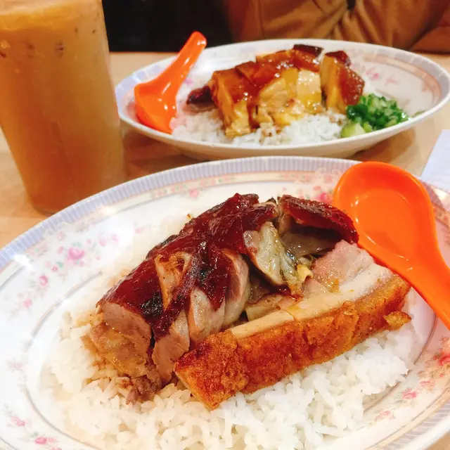 脆皮燒腩燒鵝飯