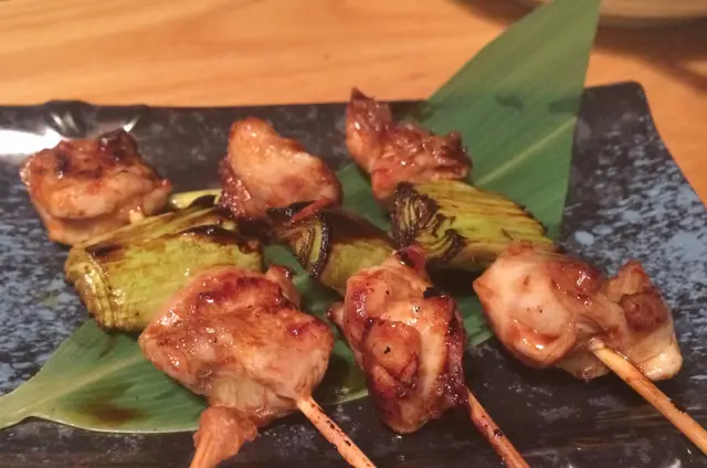 京蔥雞串燒