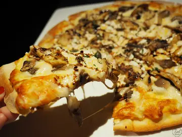 烤鸡羊奶芝士野菌披萨（$158）