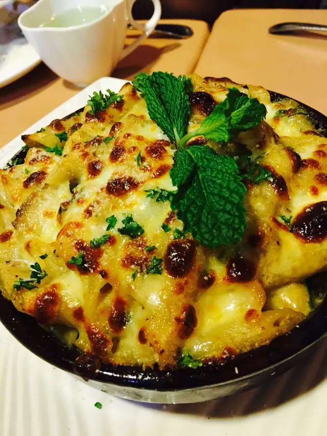 焗雙重芝士雞肉長通粉