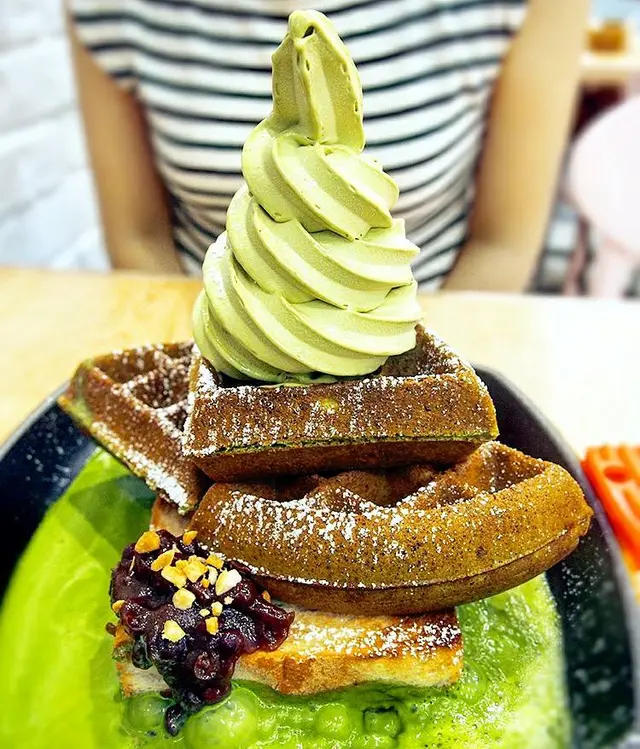 鐵板宇治抹茶窩夫