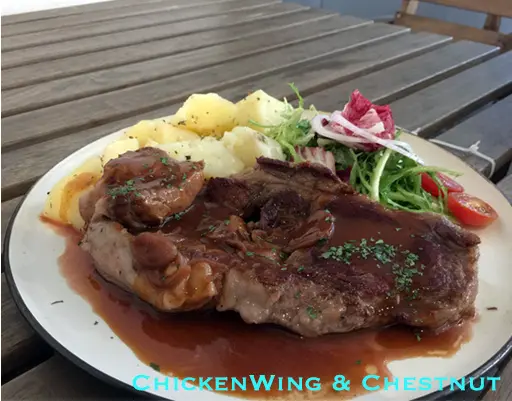 肉眼扒配紅酒乾蔥燒汁