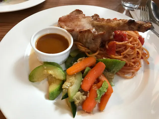 豬鞍架第一次食, 本第都擔心會唔會好似豬排咁好實, 點知係過份擔心
豬鞍架一d都唔肥, 但唔知點解肉質好鬆軟, 唔係用鬆肉粉感覺, 可能真係來源品質高