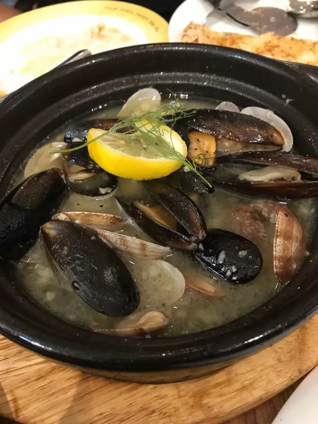 白酒蒸蜆肉青口