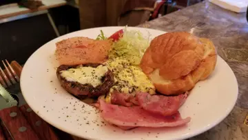 garlic portabella all day breakfast