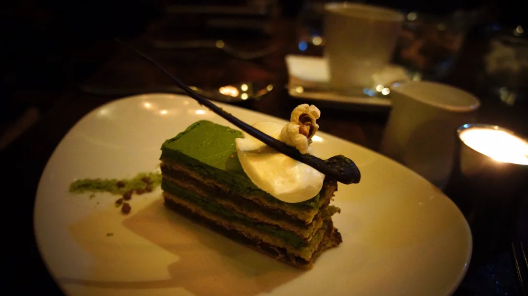 matcha opera cake