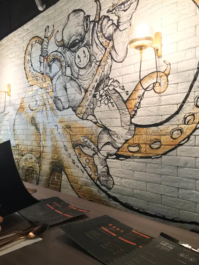 好有藝術感的牆壁！