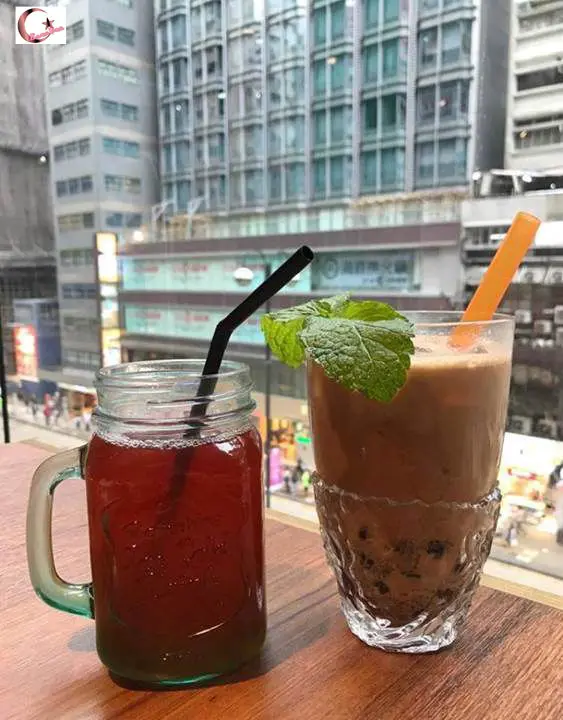 <山渣紫貝天葵>&<珍珠奶茶>