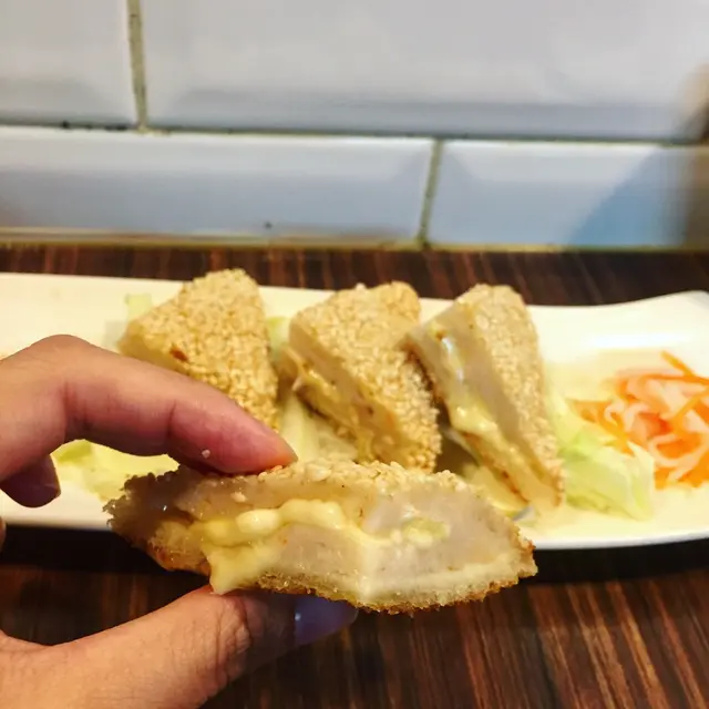 法式芝心蝦多士