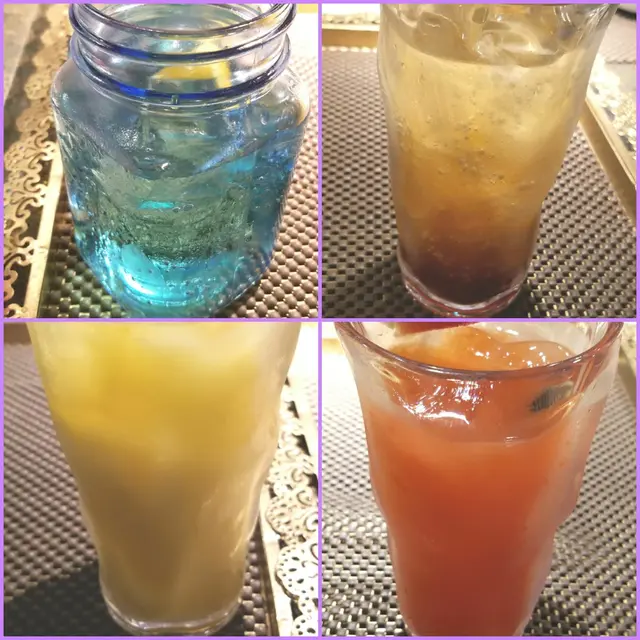 順時針:綠野仙蹤,巨峰特飲, 魅粉佳人,雪影飃泊