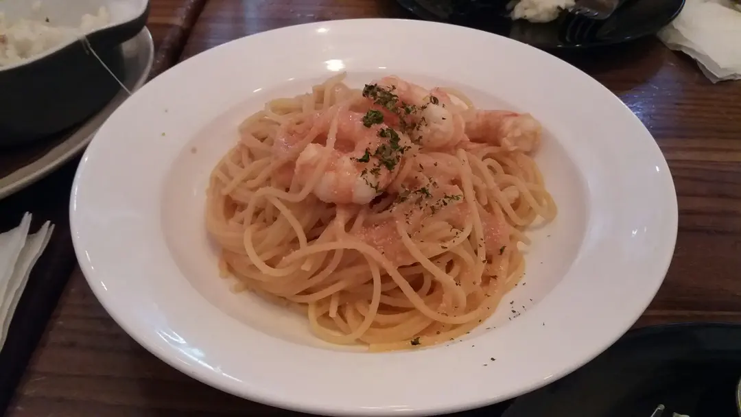 明太子虾意大利面