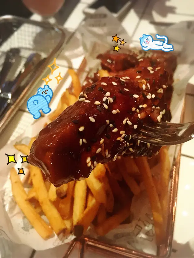 燒豬仔骨拼薯條