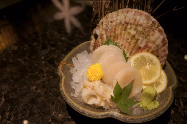 磯燒活日本帆立貝刺身